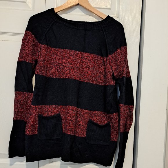GAP Navy and Heathered Red Sweater - Picture 1 of 6